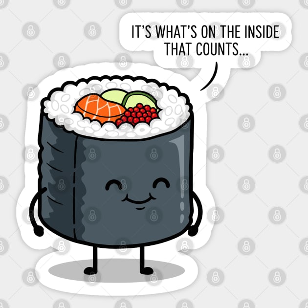 It's What's on the Inside That Counts Sticker by enrynz
